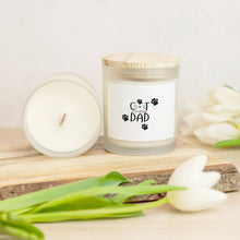 Load image into Gallery viewer, Cat Dad Clean Burning Candle Frosted Glass