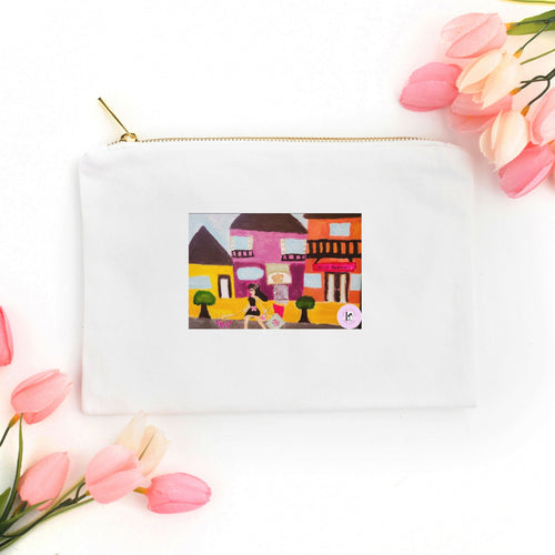 Uptown Girl cosmetic bag white
