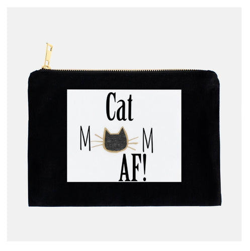 Cat mom AF makeup bag