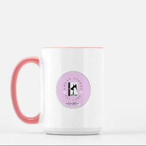 Kitty Love Mug Deluxe 15oz. (Pink + White)